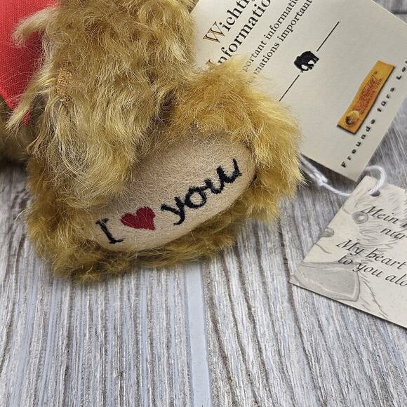 Steiff Declaration of Love Teddy Bear 028113 Liebeserklärung Mohair Germany NWT - Picture 2 of 9